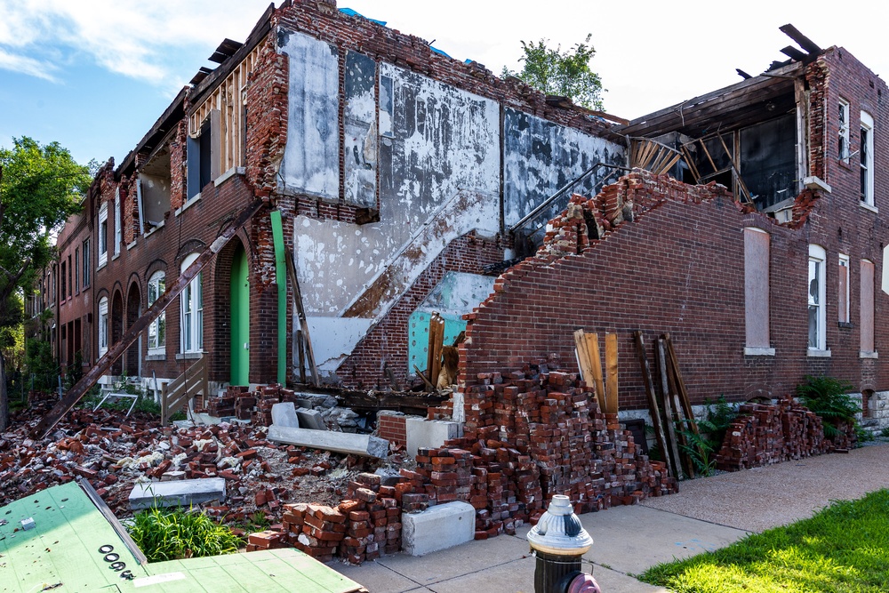 Tornado Damage in North St. Louis, Missouri
