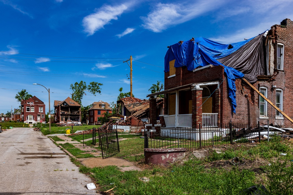 Tornado Damage in North St. Louis, Missouri