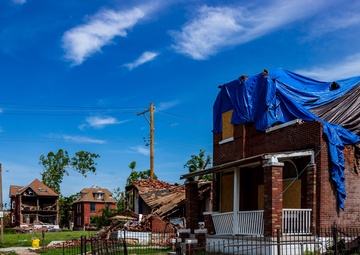 Tornado Damage in North St. Louis, Missouri