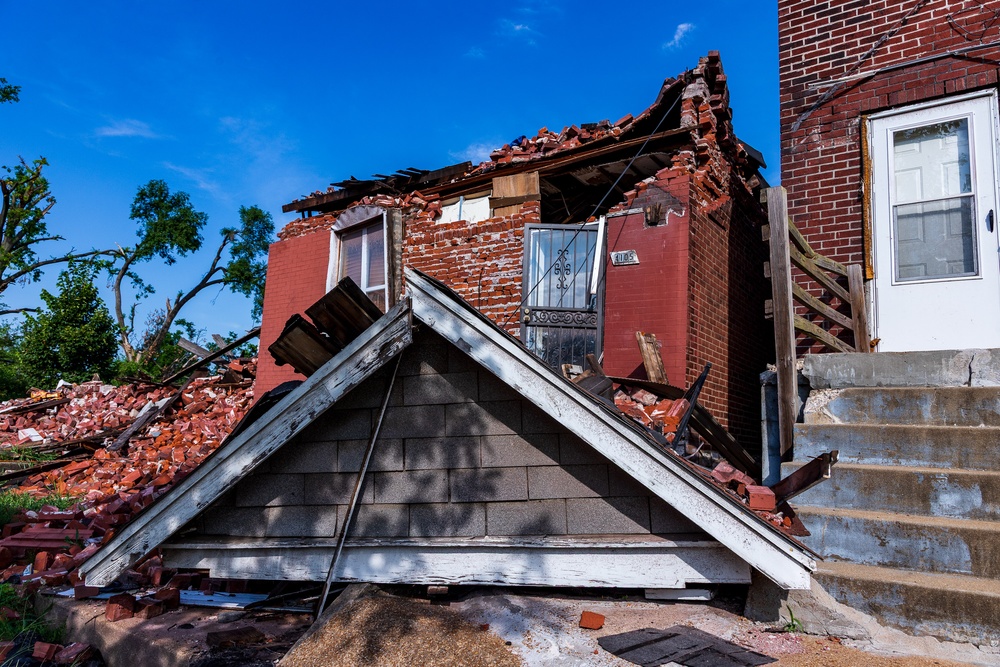 Tornado Damage in North St. Louis, Missouri