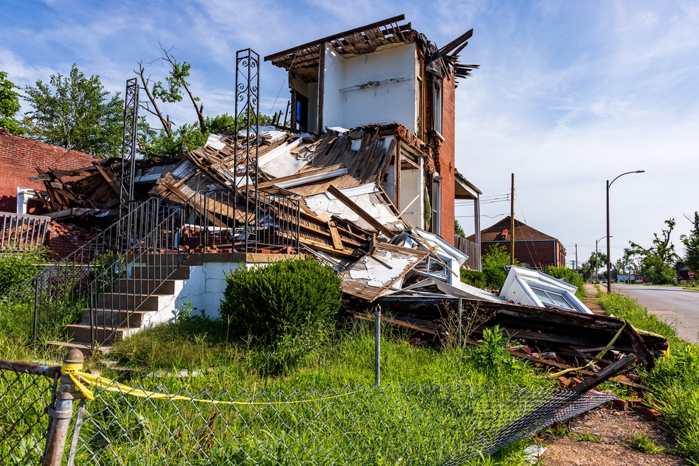 Tornado Damage in North St. Louis, Missouri