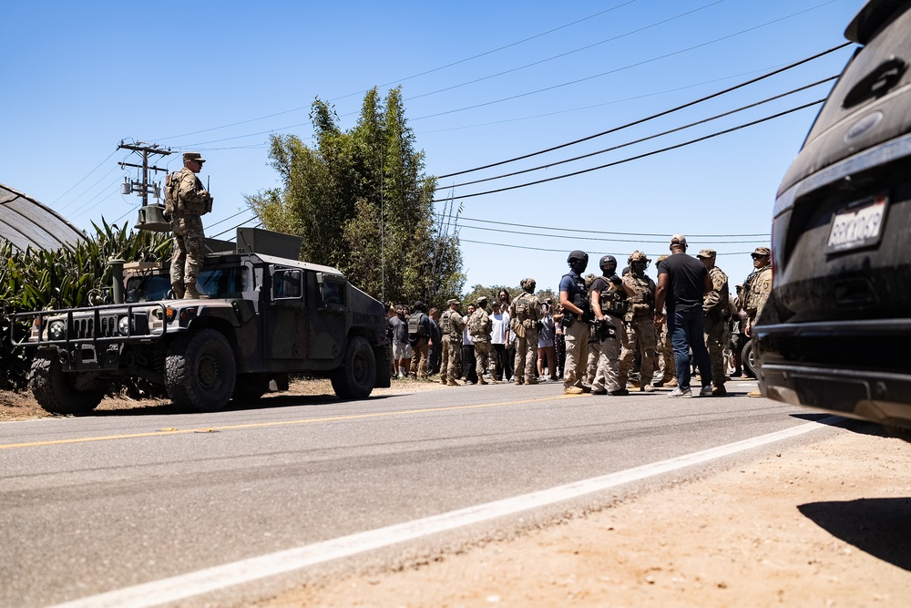 Soldiers support federal operation in Southern California