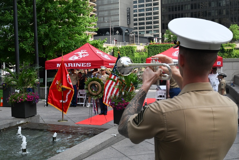 Marine Week Chicago 2025: Lance Cpl. Nickolas A. Daniels Wreath Laying Ceremony
