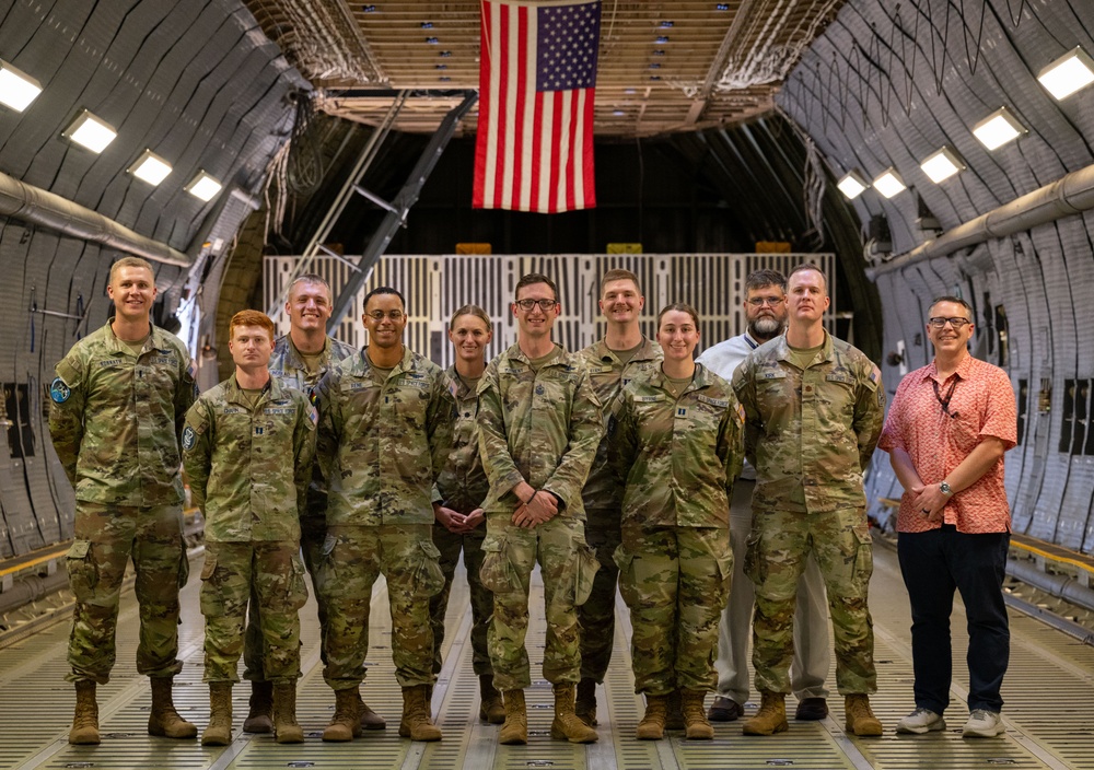 Guardians tour the C-5M Super Galaxy: USAF and USSF unite during DLE series to strengthen joint warfighting capabilities