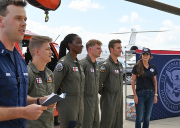 DHS Secretary awards Air Station Corpus Christi aircrew for heroic actions during Kerrville flash flooding