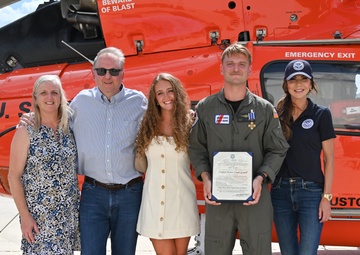 DHS Secretary awards Air Station Corpus Christi aircrew for heroic actions during Kerrville flash flooding