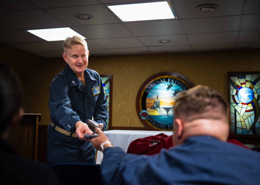 USS Theodore Roosevelt Chapel Service