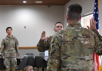 Army engineer reenlists with his daughter at his side in South Korea
