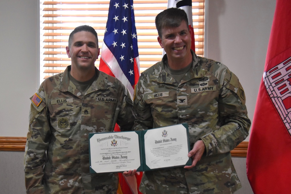 Army engineer reenlists with his daughter at his side in South Korea