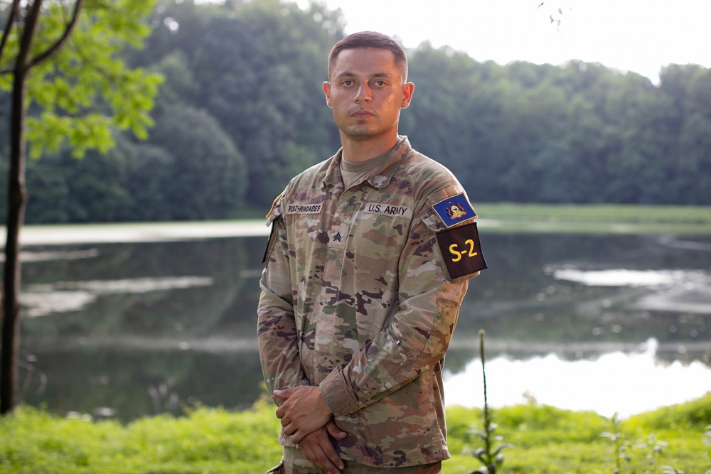 Spc. Robert F. Ruiz-Rhoades competes in the 2025 Best Warrior Competition