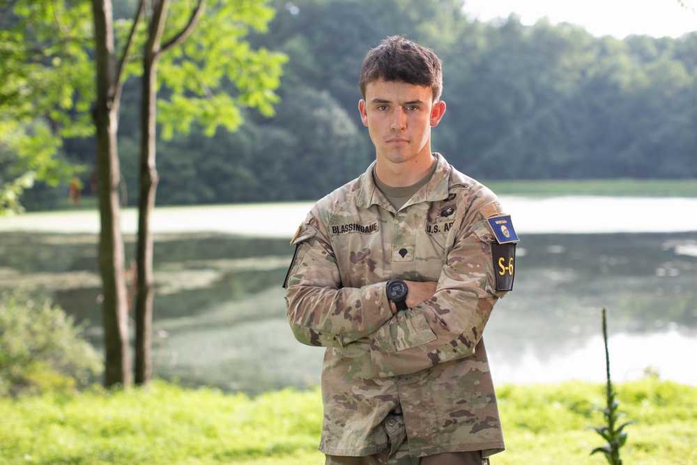 Spc. Canyon Blassingame competes in the 2025 Best Warrior Competition