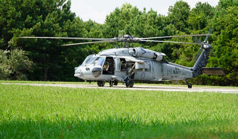 HSC-7 aircrew conduct training onboard Naval Weapons Station Yorktown