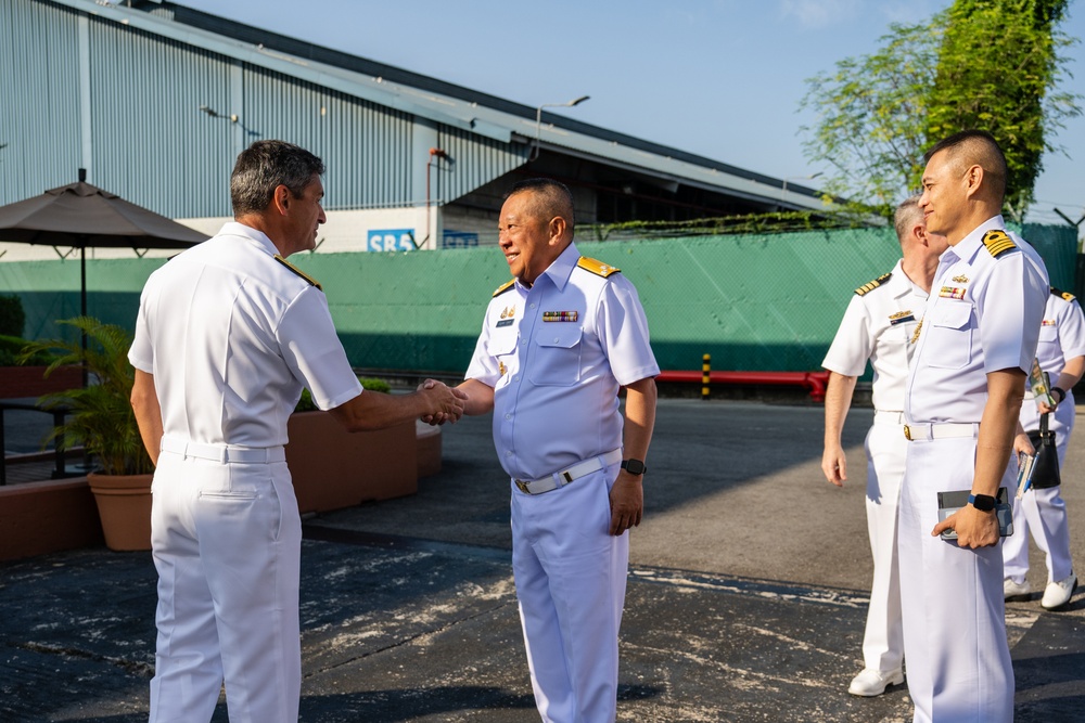 Royal Thai Navy Vice Admiral Benjapon Rusakul Visits COMLOG WESTPAC, July 10, 2025