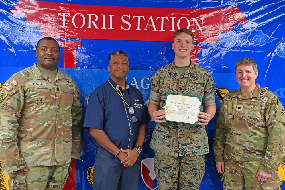 USAG Okinawa Hosts a Recognition Ceremony for a USMC Corporal