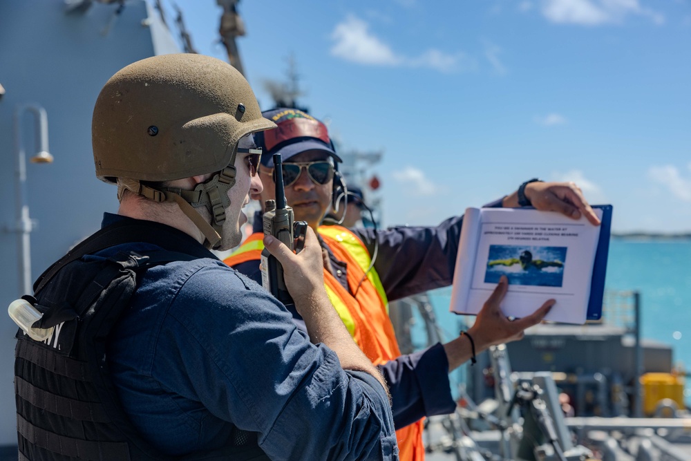 USS Ralph Johnson Sailors Conduct Anti-Terrorism Drills while In-Port NSF Diego Garcia