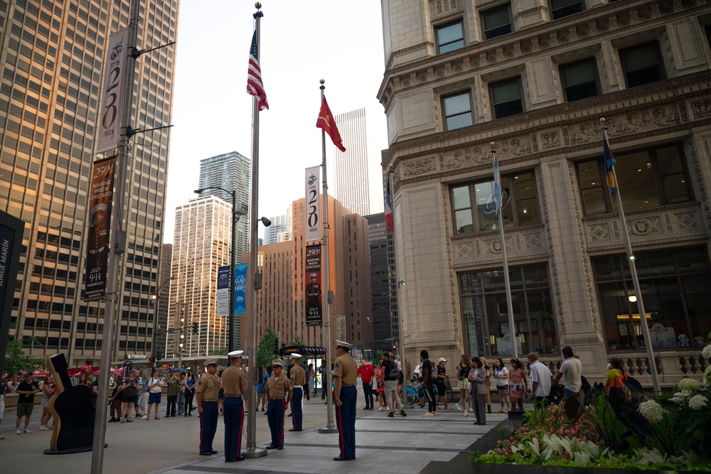 Marine Week Chicago 2025: Evening colors ceremony