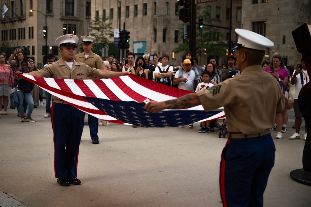 Marine Week Chicago 2025: Evening colors ceremony