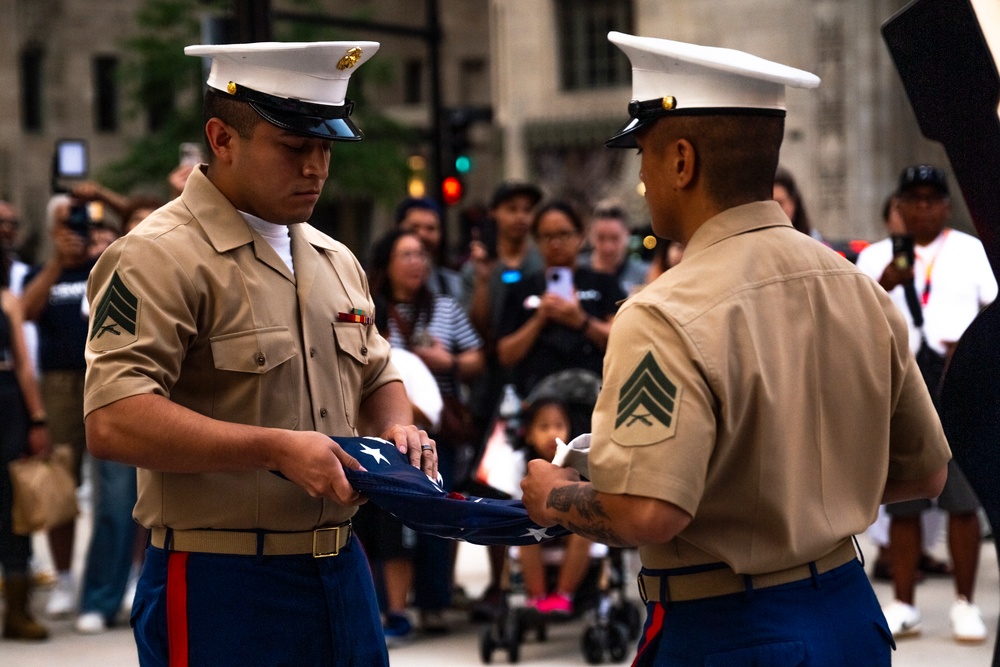 Marine Week Chicago 2025: Evening colors ceremony