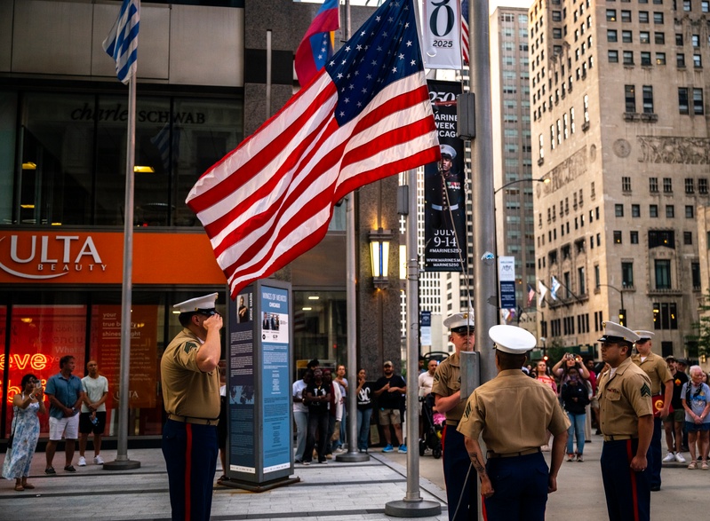 Marine Week Chicago 2025: Evening colors ceremony