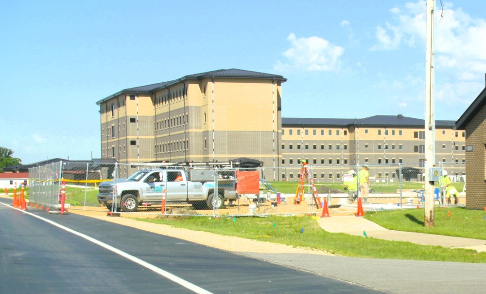 July 2025 construction operations for South Barracks Project at Fort McCoy