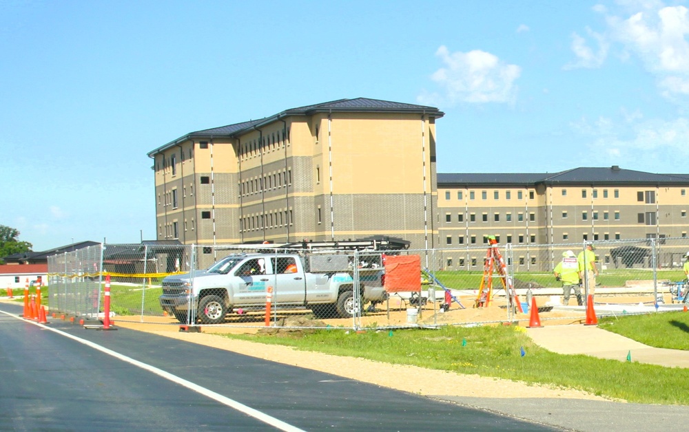 July 2025 construction operations for South Barracks Project at Fort McCoy