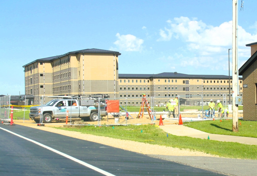 July 2025 construction operations for South Barracks Project at Fort McCoy