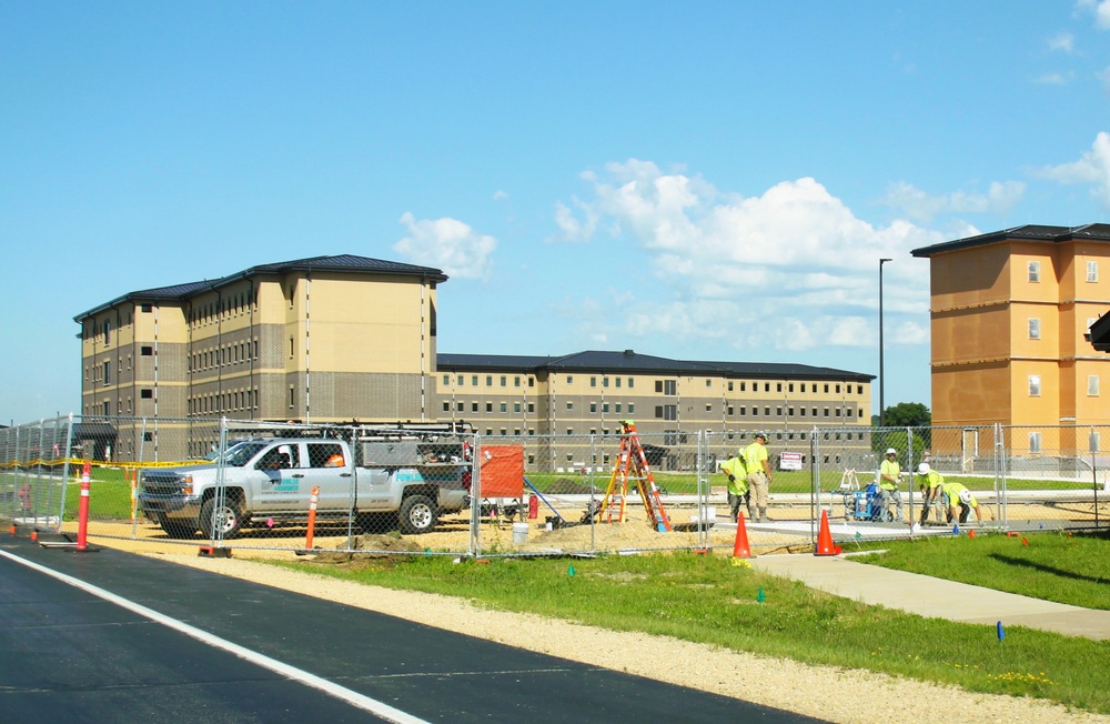 July 2025 construction operations for South Barracks Project at Fort McCoy