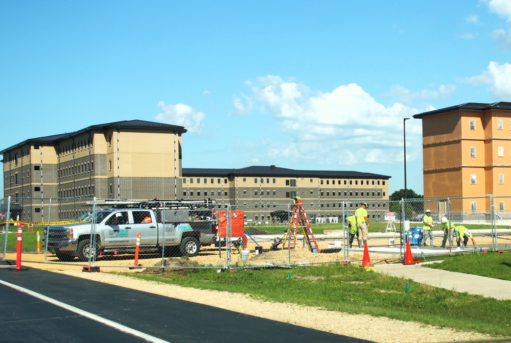 July 2025 construction operations for South Barracks Project at Fort McCoy