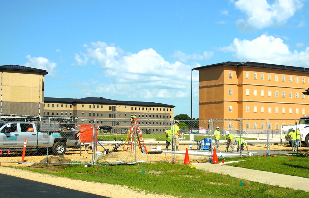 July 2025 construction operations for South Barracks Project at Fort McCoy