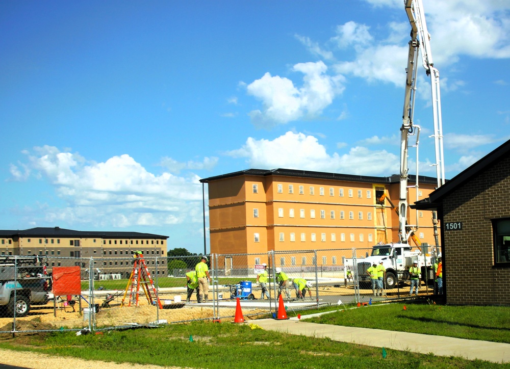 July 2025 construction operations for South Barracks Project at Fort McCoy