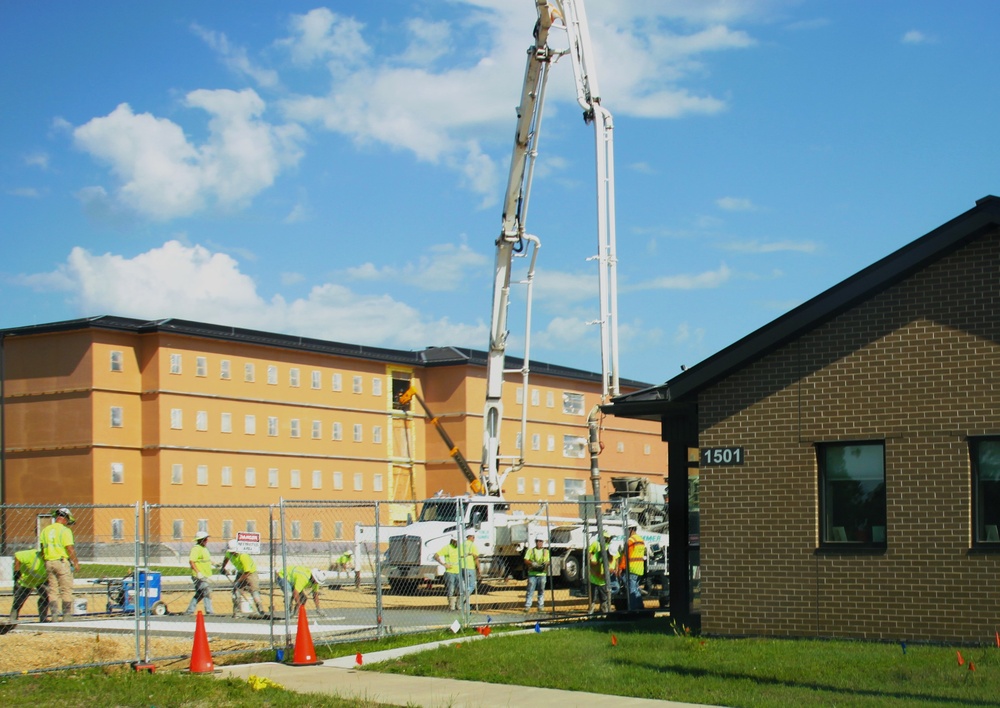 July 2025 construction operations for South Barracks Project at Fort McCoy