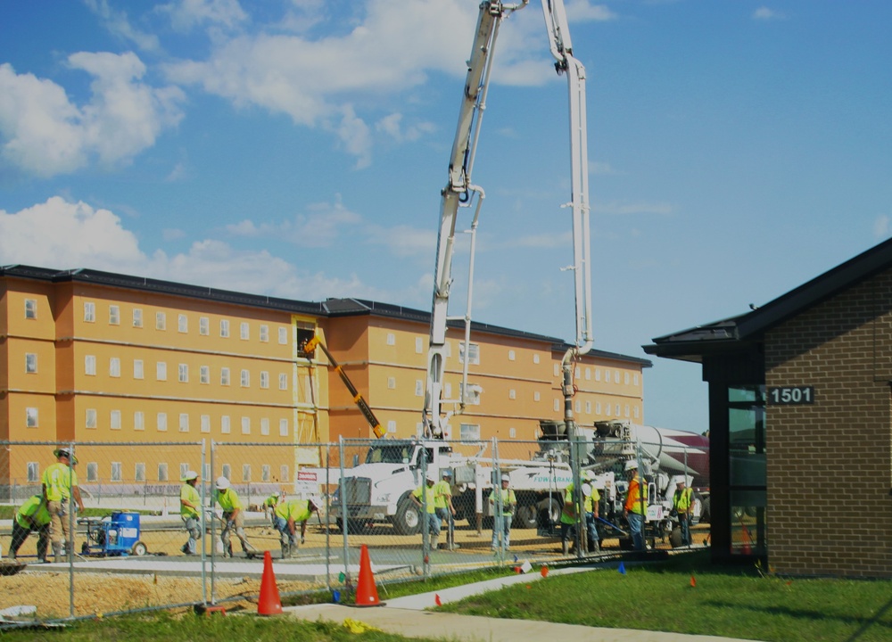 July 2025 construction operations for South Barracks Project at Fort McCoy
