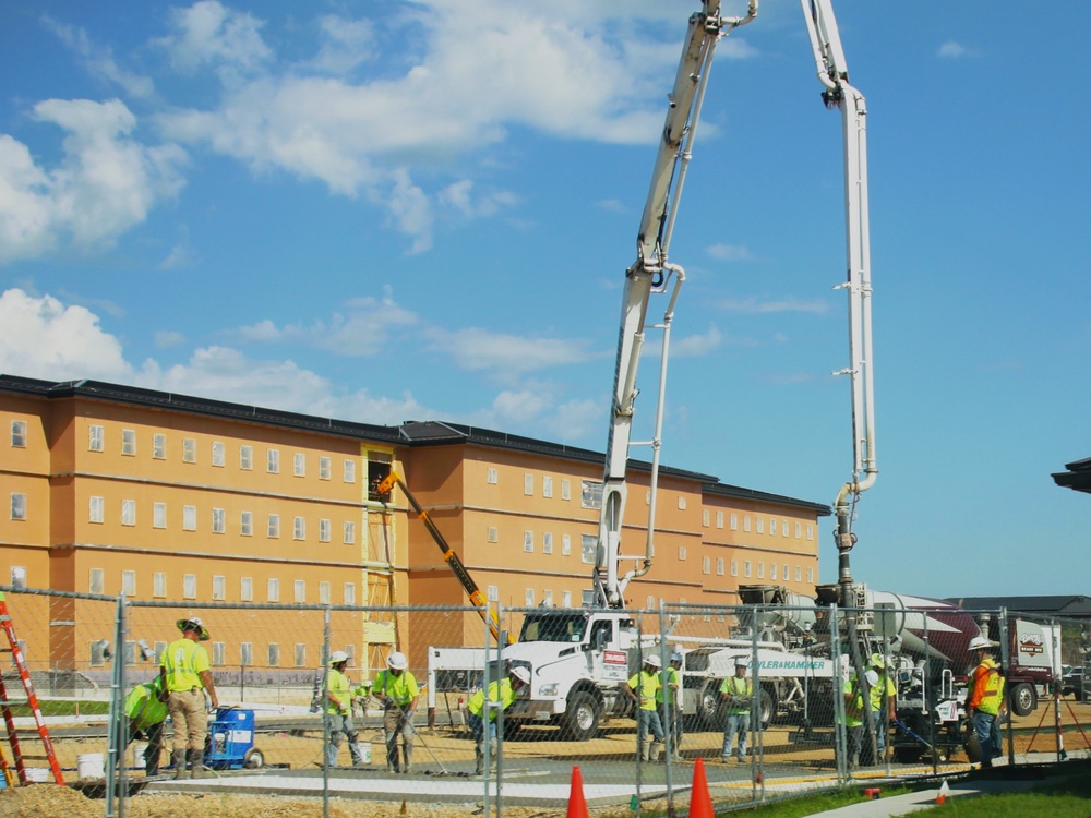 July 2025 construction operations for South Barracks Project at Fort McCoy
