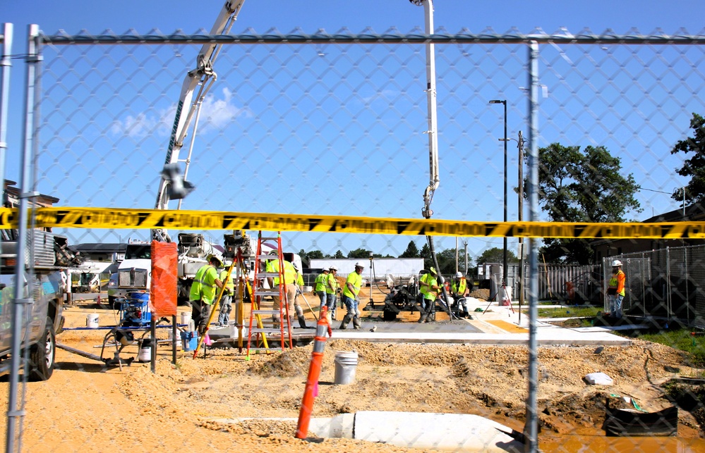 July 2025 construction operations for South Barracks Project at Fort McCoy