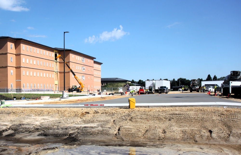 July 2025 construction operations for South Barracks Project at Fort McCoy