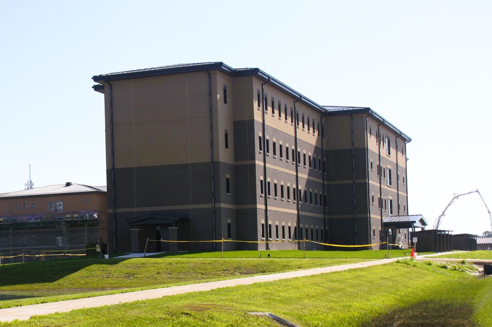 July 2025 construction operations for South Barracks Project at Fort McCoy