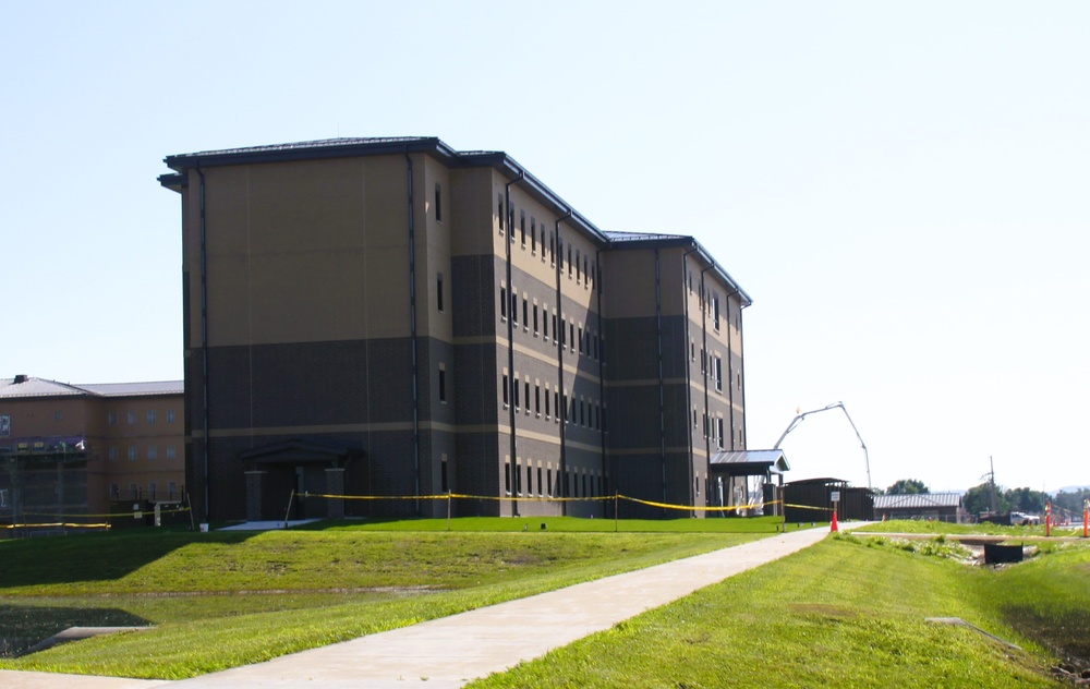 July 2025 construction operations for South Barracks Project at Fort McCoy