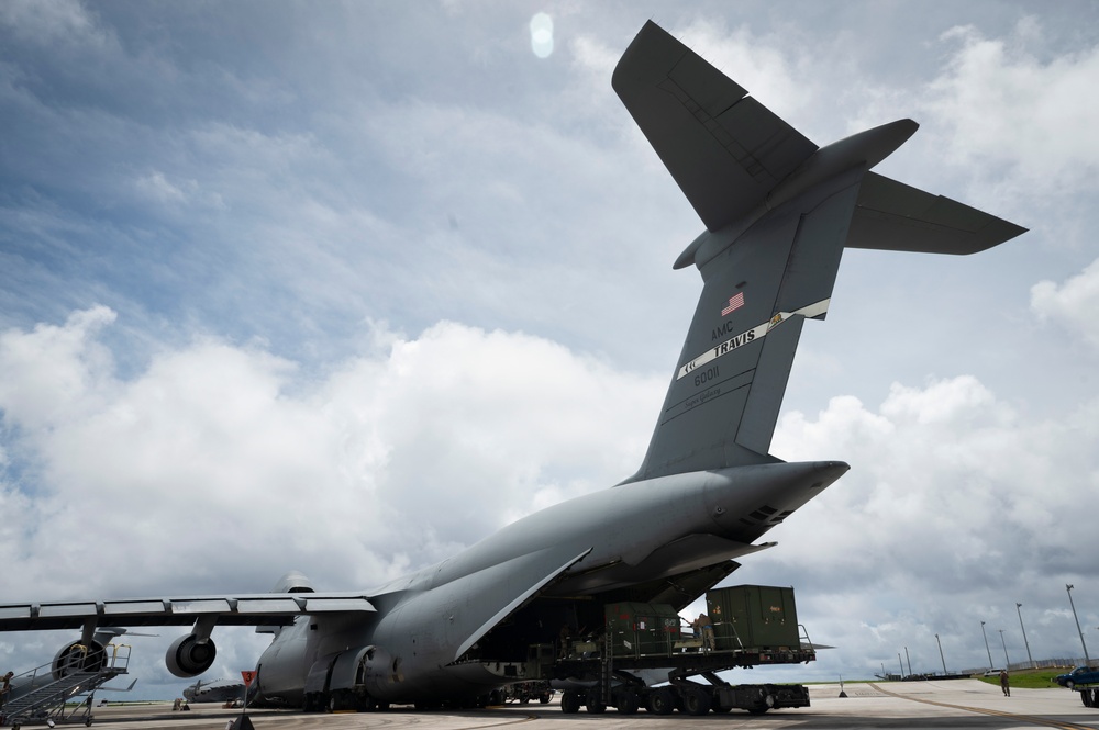 C-5 brings the Rapid Global Mobility at Andersen AFB