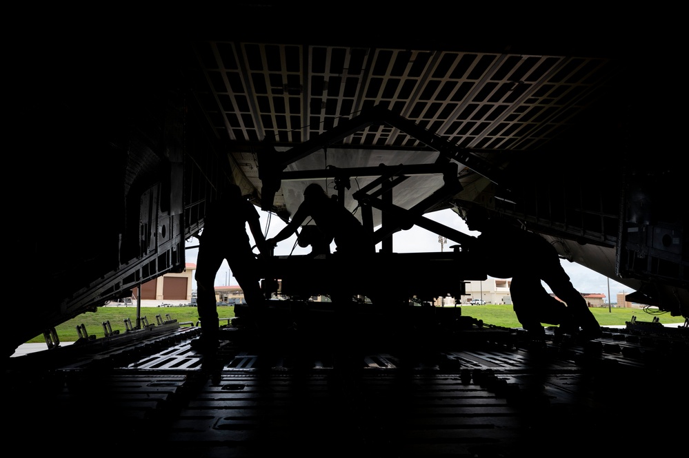 C-5 brings the Rapid Global Mobility at Andersen AFB during DLE 2025