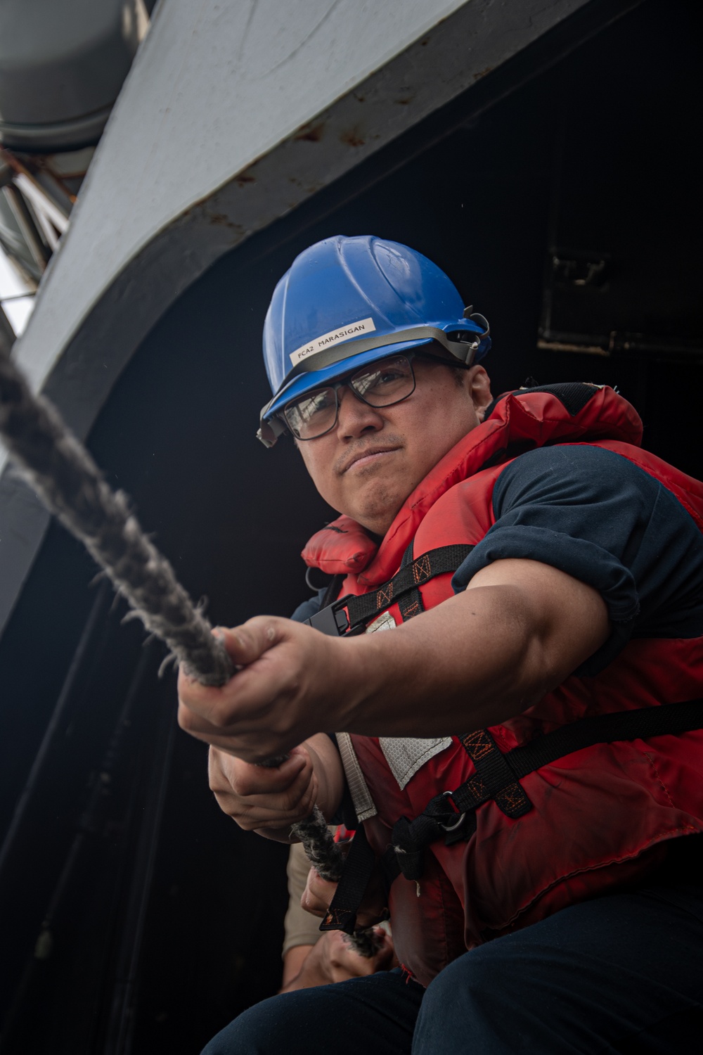 USS Gridley Line Handlers