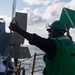 Shoup conducts a replenishment-at-sea