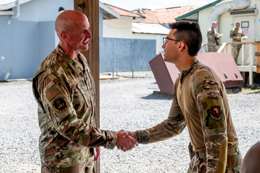 Chief Master Sergeant of the Air Force Connects with Deployed United States Africa Command Airmen