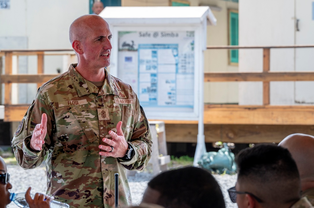 Chief Master Sergeant of the Air Force Connects with Deployed United States Africa Command Airmen