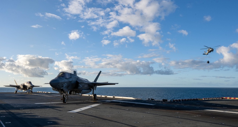 USS America (LHA 6) Conducts Vertical Replenishment Training during Exercise Talisman Sabre 25