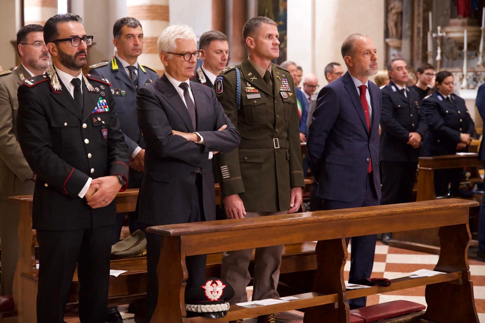 173rd Airborne Brigade Honors Saint Michael, Patron of Warriors, in Italian Ceremony
