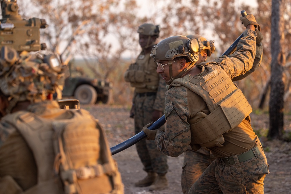 Talisman Sabre 25: 3rd Bn., 11th Marines, MRF-D 25.3  conducts dry-fire with M777 Howitzers