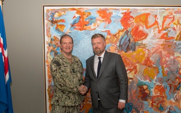 Commander, Naval Forces Europe-Africa meets Icelandic Chief of Defense
