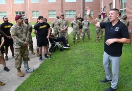 Former Sergeant Major of the Army Dailey Inspires Soldiers at Womack’s Soldier Recovery Unit
