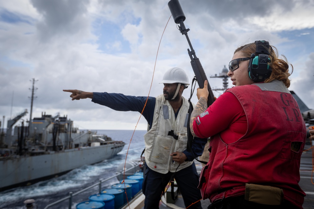 USS Gerald R. Ford (CVN 78) Conducts Replenishment-at-Sea