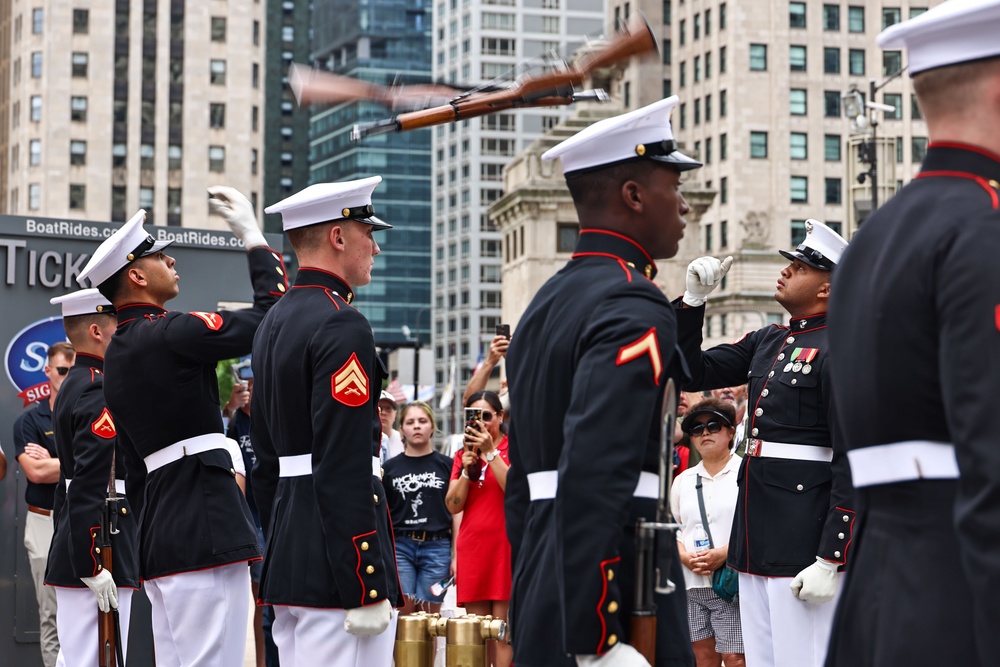 Silent Drill Platoon at Marine Week Chicago 2025